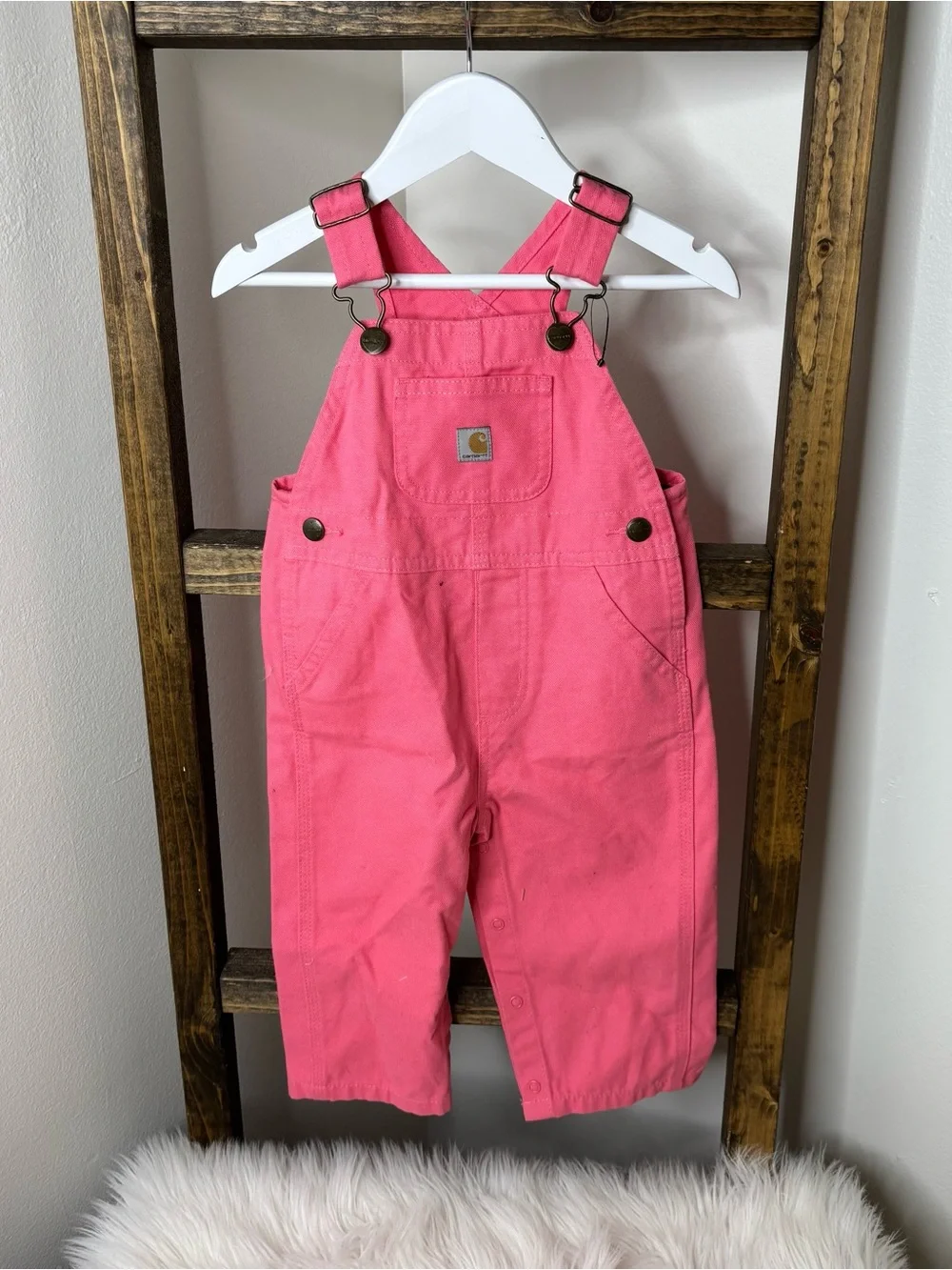 Carhartt Kids Pink Bib Overalls Size 12M